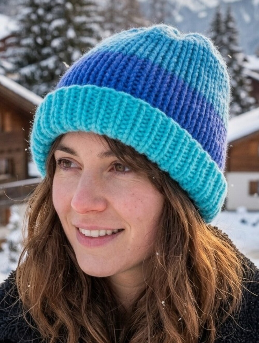 Hand Knit Reversible Unisex Toque